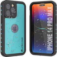 Waterproof Cases iPhone 14 Pro Max Waterproof IP68 Case Punkcase [Teal] [StudStar Series] [Slim Fit]