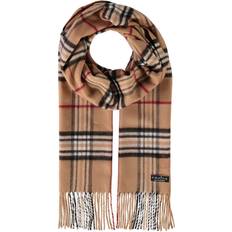 Fraas Fraas cashmink scarf with fraas plaid schal accessoire camel braun schwarz neu Braun