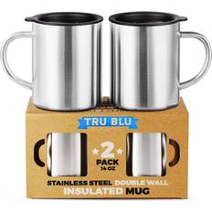 steel coffee with lid, set of 2 Travel Mug