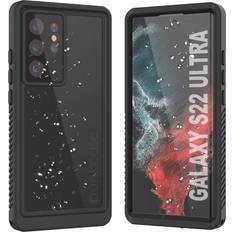 Waterproof Cases Punkcase Galaxy S22 Ultra Waterproof Case [StudStar Series] [Slim Fit] [IP68 Certified] [Shockproof] [Dirtproof] [Snowproof] Armor Cover For Galaxy S22 Ultra 5G 6.8 2022 [Black]