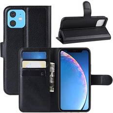 Iphone 11 black MTP Products Wallet Case with Magnetic Closure for iPhone 11, Black