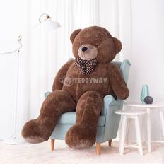TeddyWay Stor Nallebjörn, Gosedjur, Leksak, 200 Cm, Mörkbrun, Nomo