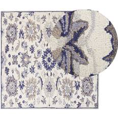 0-200 cm - Wool Carpets Beliani Wool Area Rug 200 Blue, Beige 20cm