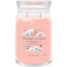 Yankee Candle Interior Details sale Yankee Candle Watercolour Skies Large Pink Scented Candle 567g