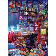 Jigsaw Puzzles Toynk '80s Game Room Pop Culture 1000 Piece Jigsaw Puzzle by Rachid Lotf Interactive Brain Teaser, Educational Toys & Games for Kids and Adults 28 x 20 Inches