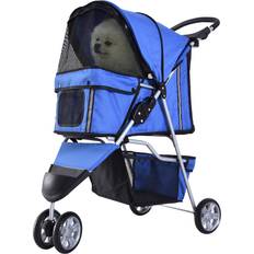 Pawhut Hundvagn Hund Buggy Flerfärgad