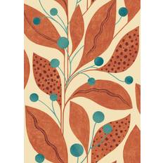 Wallpapers Ohpopsi Berry Dot Rust & Teal GRA50134W