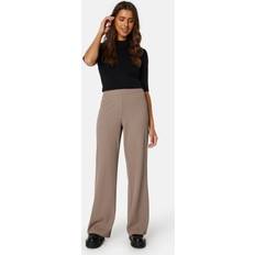 Bubbleroom Byxor & Shorts Bubbleroom Odelle Wide High Waist Pants Nougat