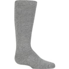 SockShop Boys and Girls Pair Plain Wellyboot Full Cushion Bamboo with Comfort Cuff and Smooth Toe Seams Light Grey 9-12