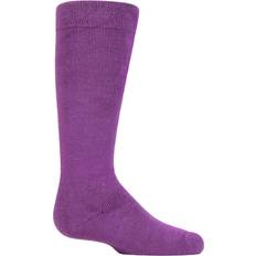 Purple Socks Children's Clothing SockShop Boys and Girls Pair Plain Wellyboot Full Cushion Bamboo with Comfort Cuff and Smooth Toe Seams Purple 9-12