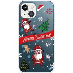 Mobiltilbehør MAULUND iPhone 14 Plus Fleksibelt Plast Jule Cover To Julemænd