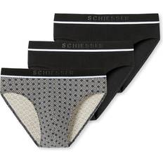 Schiesser Organic Cotton Briefs 3-pack - Black Patterned