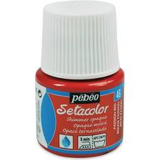 Rouge Peintures acryliques Pebeo Setacolor Fabric Paint Opaque 45ml 45ml Shimmer Passion Red 46