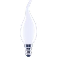 Flair LED-lampor Flair Kronljus LED CL35 E14 4W40W 470lm 2700K varmvit dimbar med böjd topp matt