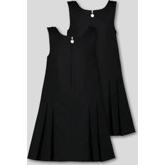 Tu Dresses Tu Black Zip Front Pleated Pinafore Dress Pack years