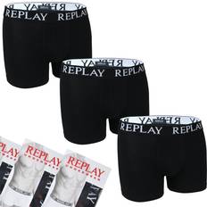 Replay Underkläder på rea Replay boxershorts 3er pack herren unterwäsche basic unterhosen mit logo marke Schwarz