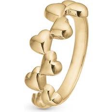 Smykker Christina Christina My Love forgyldt ring med hjerter