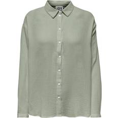 Green - Women Shirts JDY Long Sleeve Loose Blouse - Sage - Green