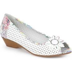 Pavers Open-Toed Pumps - White