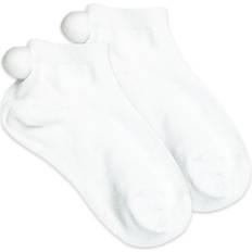 XS Socks Low Cut Pom Pom Tennis Socks by Jefferies Socks Girls Socks White