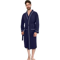 NY Threads NY Threads Mens Knit Robe Lightweight Summer Cotton Blend Bathrobe