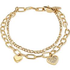 Damen - Vergoldet Armbänder GMK Heart Bracelet - Gold/Transparent