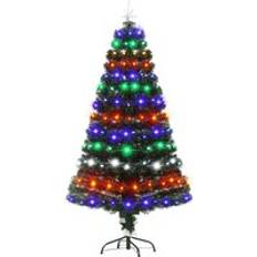 Homcom 5ft Pre-Lit Fiber Optic Star Christmas Tree