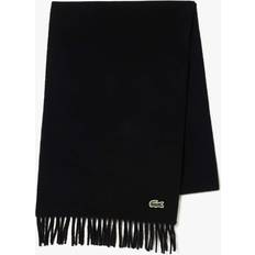 Lacoste Unisex Scarfs Lacoste Unisex Felt Wool And Cashmere Scarf Set One Black