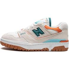 New balance 550 white green New Balance Women's 550 in White/Green/Orange Suede/Mesh, Narrow