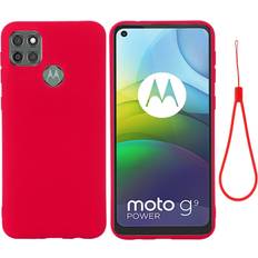 MAULUND Motorola Moto G9 Power Silicone Case Red