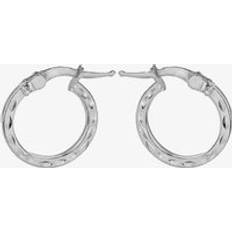 Jewellery Sterling Silver 10mm Diamond Cut Hoop Earrings 8.51.1649