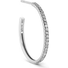 Ro Copenhagen Øreringe Ro Copenhagen Ro Copenhagen Rock Classic Grey Diamant Creol E110w105