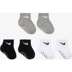 Nike Black Socks Nike Boys Baby Cotton Logo Socks 3 Pack Black 6-12 month