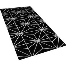 Beliani Viscose Area Rug Black