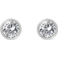 Hot Diamonds Orecchini Hot Diamonds Tender Sterling Silver White Topaz Stud Earrings Silver