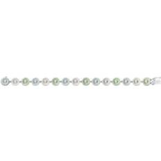 Georg Jensen Bracelets Georg Jensen Stine Goya Daisy Sterling Silver Green and White Enamel Bracelet