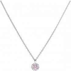 Platinum Charms & Pendants Diamonfire Dusky Pink Cubic Zirconia Pave Pendant P4779