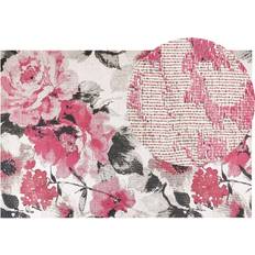 Beliani Ryamatta 200 x 300 cm Rosa Svart, Rosa cm