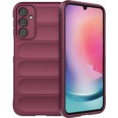 MAULUND Samsung Galaxy A24 Skal Flexibel Plast Vinröd