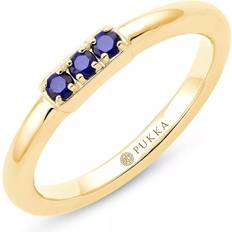 Oval Half Iris Ring Verlobungsring mit ovalem Schliff mit Labordiamant für Damen Gelb 14k Gold von Pukka Berlin