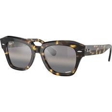 RAY-BANレイバン サングラスSTATE STREET 0RB2186/8056597445597 STATE STREET Sunglasses in Black On Brown and Grey/Blue