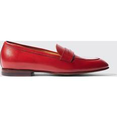 Herren - Rosa Halbschuhe Scarosso Valeria Mann Loafers Rot Kalbsleder