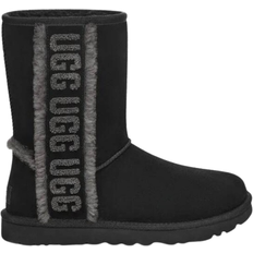 UGG Classic Short Shearling Logo - Black