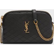 Handbags Saint Laurent Gaby Mini YSL Lambskin Crossbody Bag BLACK