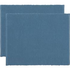 Lin Sets de table Linum Lot 2 Sets De Uni 35x46 cm Bleu Marine Intense Set de table Bleu (48.26x)