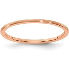 The Black Bow 10K Rose Gold 1.2 mm Half-Round Satin Stackable Band