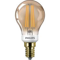 Philips CLA LEDLuster 5w LED E14 Golf Ball Amber Warm White Dimmable 81567000