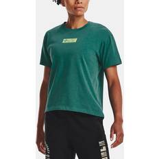 Turquoise T-shirts Under Armour UA Project Rock Globe SS T-shirt Green