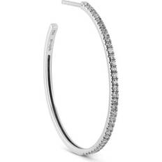 Ro Copenhagen Øreringe Ro Copenhagen Ro Copenhagen Rock Classic Grey Diamant Creol E110w104