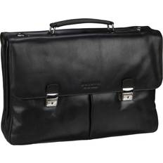 Bugatti Mapper Bugatti Messenger Leather Briefcase 44 cm Laptop Compartment - Black